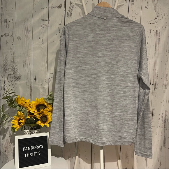 Reebok 1/4 zip pullover Size S Gray Preowned - Picture 2 of 3
